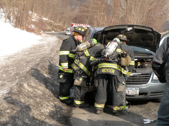 Car fire I-684 